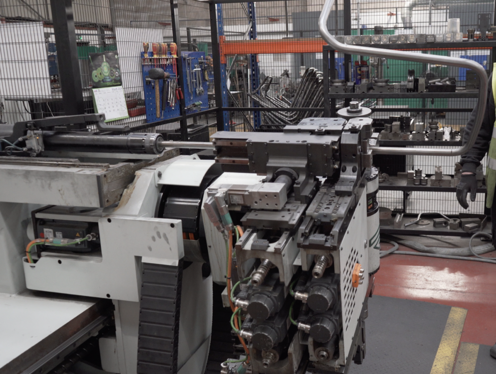 Photo of a tube bending machine at Kingsward Group